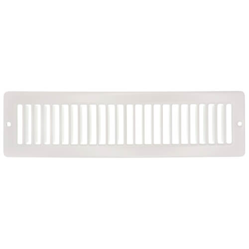 12" x 2" (Wall Opening Size) Toe-Space Grille (White)