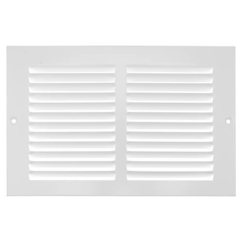 10" x 6" (Wall Opening Size) Sidewall/Ceiling Return Air Grille 1/2" (White)
