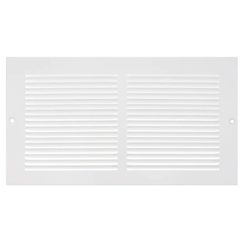 12" x 6" (Wall Opening Size) Return Air Grille, 1/3" (White)