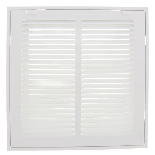 12" x 12" (Wall Opening Size) Sidewall/Ceiling Return Air Filter Grille, 1/2" (White)