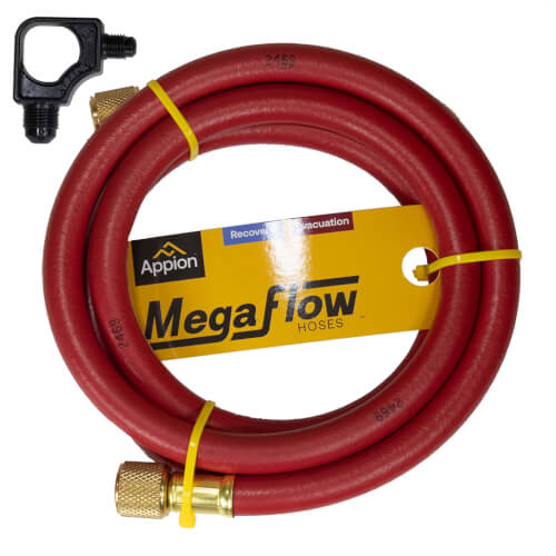 3/8" MegaFlow High-Speed Dual-Purpose Hose, 6 , 3/8" x 1/4" Flare (Red)