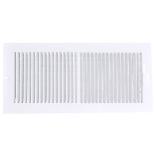 12" x 5" (Wall Opening Size) 2-Way Sidewall/Ceiling Register, 1/3" (White)