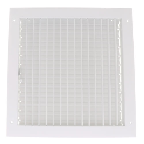 12" x 12" (Wall Opening Size) Sidewall/Ceiling Register, Adjustable (White)
