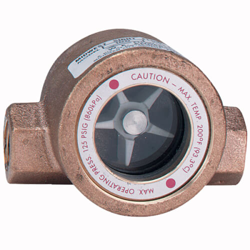 1" Midwest Bronze Sight Flow Indicator