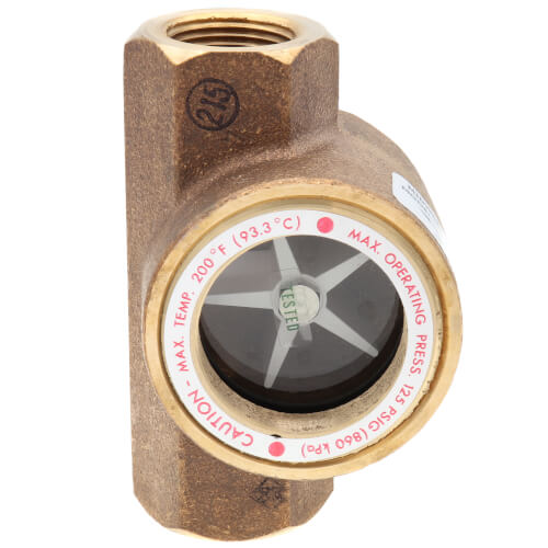 3/4" Midwest Bronze Sight Flow Indicator